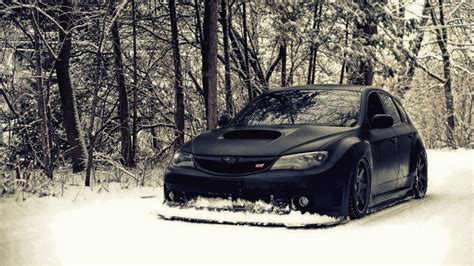 Car Subaru Impreza Wrx Sti Snow Black Wallpapers Hd