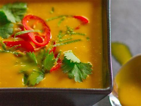 Pumpkin Soup With Thai Red Curry Paste And Lemongrass Recipe