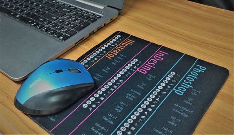Adobe Photoshop Illustrator and InDesign shortcut mouse pad for pc and
