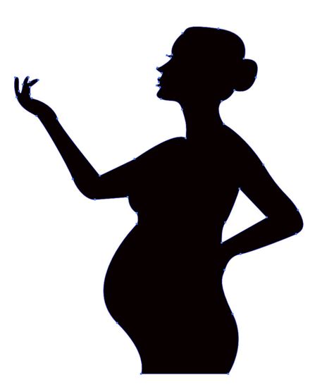 vector de silueta de mujer embarazada