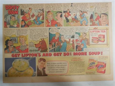 Lipton Tea Ad Daffy Dan From 1930s 1940s 11 X 15 Inches 1500