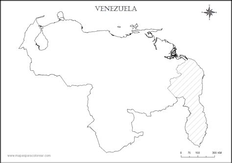 Mapa De Venezuela Con La Zona En Reclamacion Para Colorear Imagui