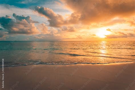 Sea Sand Sky Concept Sunset Colors Clouds Horizon Horizontal