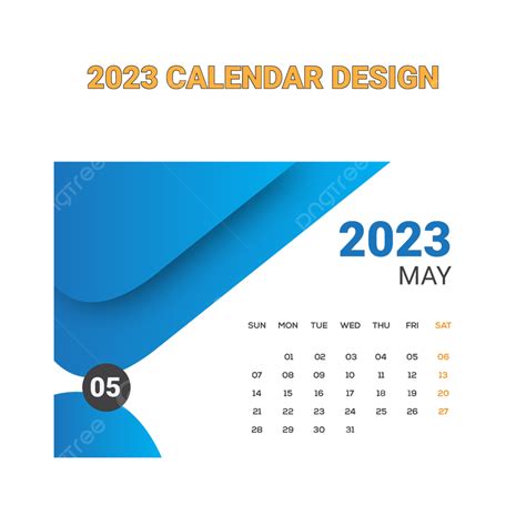 Gambar Kalender Desain Mei 2023 Mungkin Kalender 2023 Png Dan Vektor