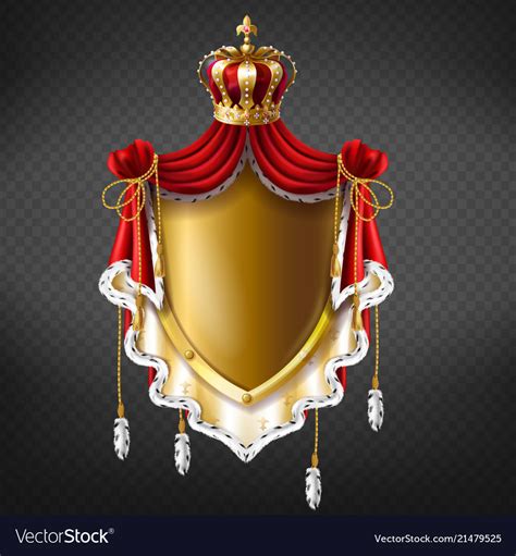 Royal Coat Of Arms Crown Shield Royalty Free Vector Image