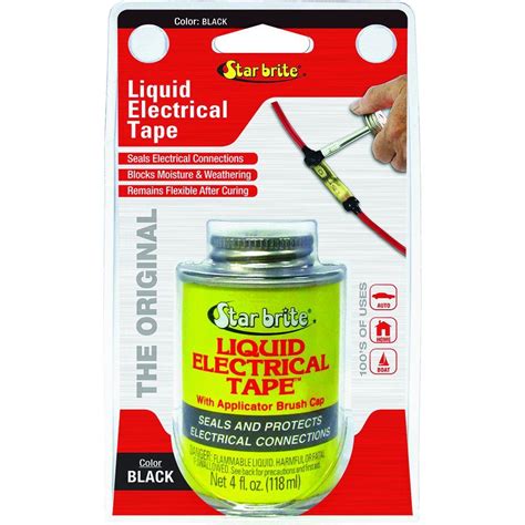 Star Brite 4 Oz Liquid Electrical Tape Black 084104n The Home Depot