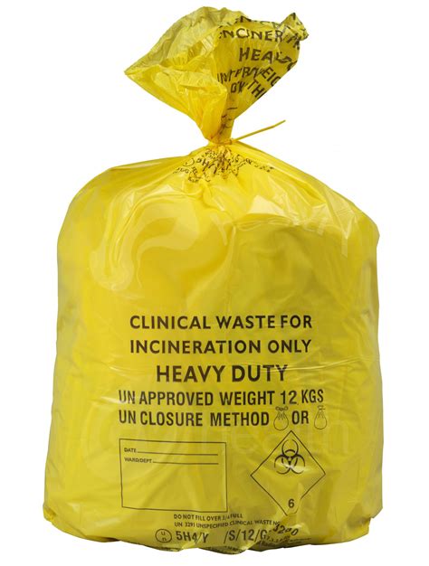 Yellow Clinical Waste Bags Large 90L JW Products