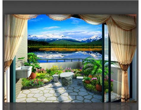 Free Shipping 2015 Custom Non Woven Wallpaper Only Beautiful Scenery