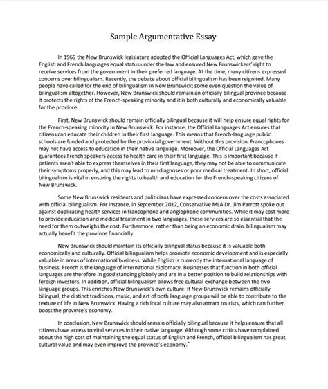 How To Write An Argumentative Essay Samples And Topics