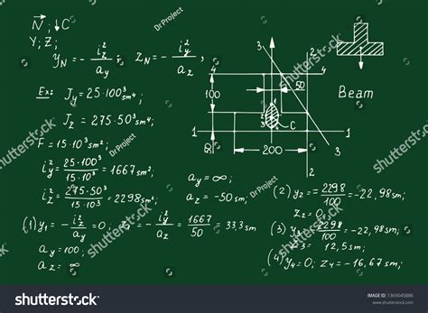 Physical Notation Equations Figures Schemes Plots Stock Vector Royalty