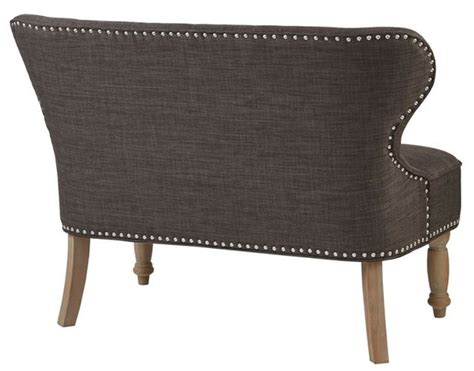 Olliix By Madison Park Stanford Charcoal Settee Bob Mills Furniture