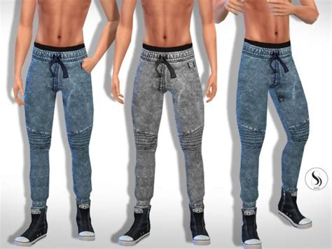 The Sims Resource Grunge Sporty Casual Men Jeans By Saliwa • Sims 4
