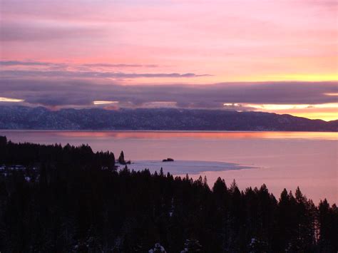 Lake Tahoe Tahoe Sunrise Snowy Morning Pink Sky Jodi Womack Flickr