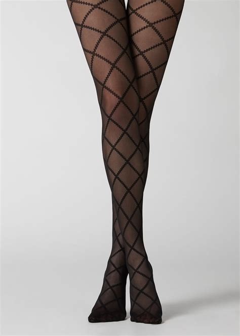 diamond pattern 30 denier sheer tights patterned tights calzedonia in 2022 calzedonia