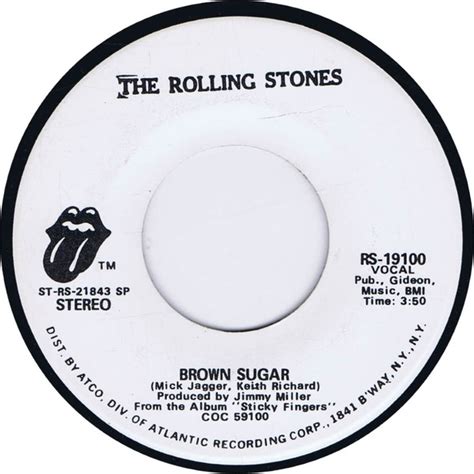 The Rolling Stones Brown Sugar 1971 Specialty Pressing Vinyl