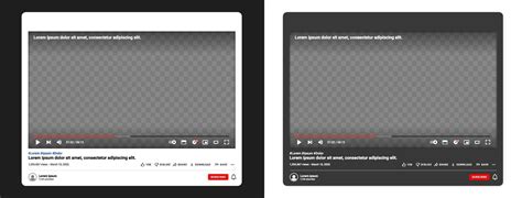 Youtube Video Frame Template Vector Set Isolated Youtube Screen Frame
