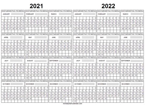 Download 2021 Calendar 2022 Printable With Holidays Monthly  My