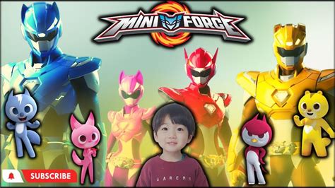 4 Karakter Miniforce Super Dino Power Film Kartun Anak Serial