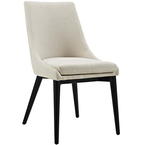 Viscount Fabric Dining Chair Beige Polyester By Modway