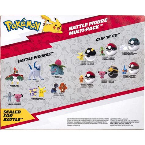 Jazwares Pokemon Battle Figure 6 Pack Features 2 Inch Jw002469 C Toys
