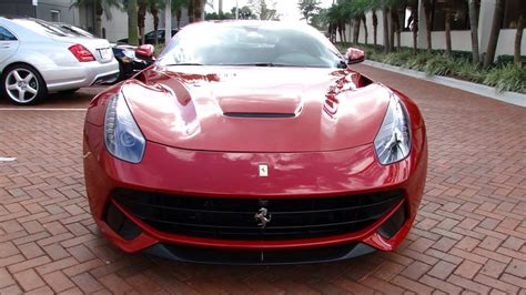 The f12 has a 6.3 litre v12 engine, 730 horsepower and a topspeed of 214 mph. Ferrari F12 Berlinetta rev, drive & interior - YouTube