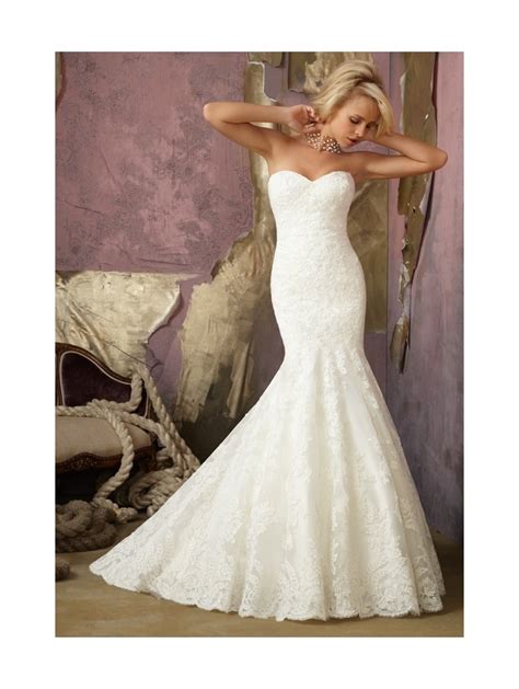 Mori Lee 1862 Mermaid Style Bridal Gown Ivory Lace