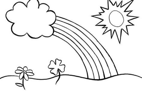 Rainbow Colours Coloring Page Coloring Home
