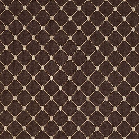 Brown Diamond Jacquard Woven Upholstery Fabric By The Yard
