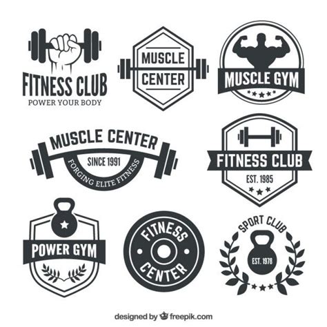 Premium Vector Fitness Club Badges Logotipo De Academia Salas De