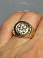 14k Solid Gold Men's Nugget Rings Men's Diamond - Etsy