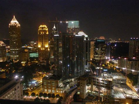 Atlanta At Night Sandy Spring Atlanta Ga City Lights Empire State
