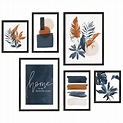ArtbyHannah 6 Pack Black Gallery Wall Picture Frame Set, Abstract ...