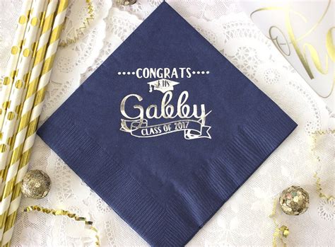Graduation Napkin Custom Designed And Printed Personalized Napkins