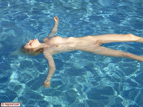 Maya Floating In Pool By Hegre Art Erotic Beauties