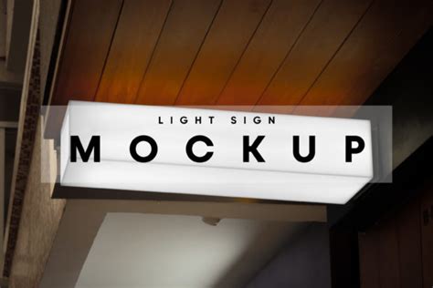 Light Sign Mockup Graphic By Mockupforest · Creative Fabrica