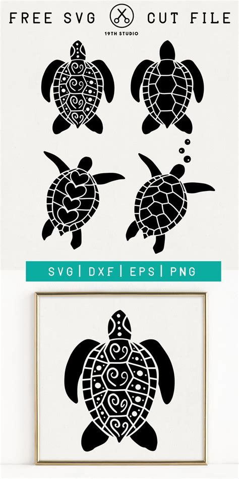 Turtle Silhouette Crab Clip Art Cricut Stencil Cricut Svg File Sea
