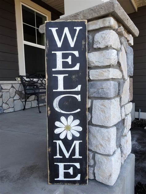 Welcome Sign Welcome Wood Sign Welcome Front Door Sign Etsy Diy