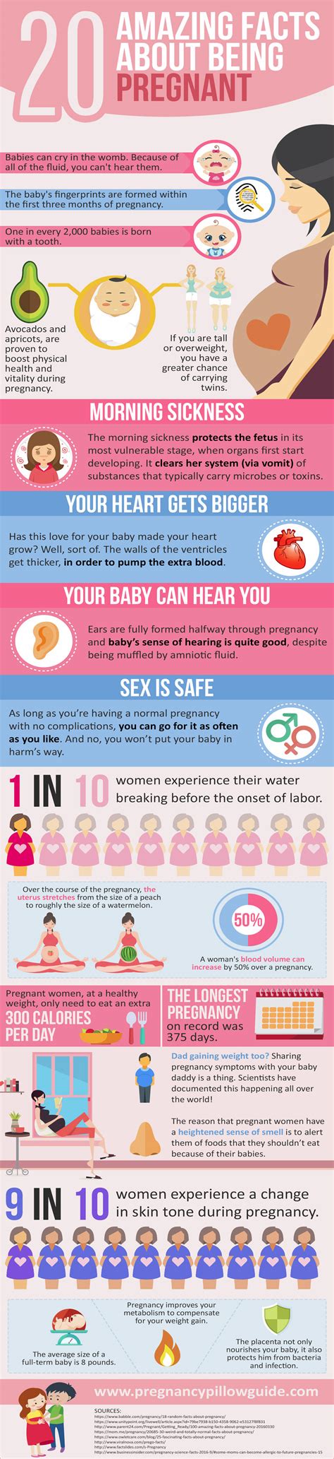 20 Amazing Facts About Being Pregnant Infographic