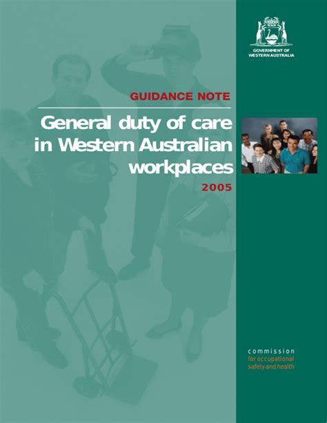 Guidance Note General Duty Of Care In Western Australian