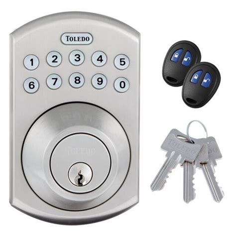 Stainless Steel Deadbolt Door Lock Remote Control Electronic Home