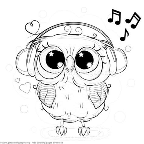 Coloring Pages Kids Baby Owl Coloring Pages To Print Free Cute Kawaii