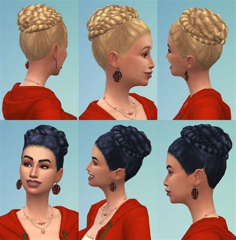 Twisted Bun Female Sims 4 Mods Frau Sims