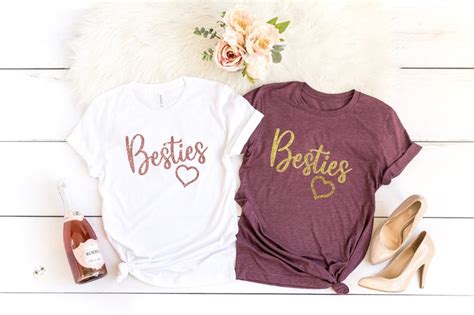 Besties Shirt Best Friend T Best Friend Valentines Ts Etsy