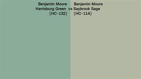 Benjamin Moore Harrisburg Green Vs Saybrook Sage Side By Side Comparison
