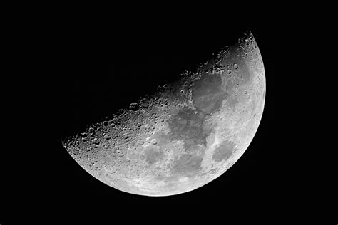Free Photo Photography Half Moon Astronomy Black And White Dark