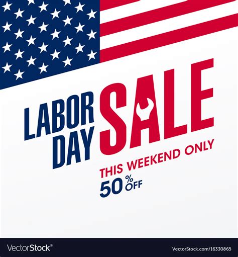 Labor Day Sale This Weekend Only Special Offer Vector Image