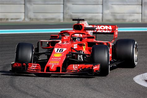 2018 Post Season Testing At Abu Dhabi Charles Leclerc Ferrari