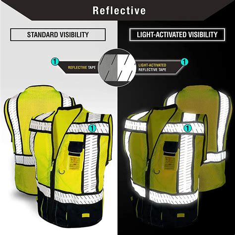 Rompi Keselamatan Reflektif Visibilitas Tinggi Hi Vis Warna Neon Terang