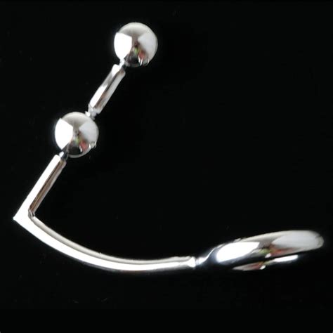 Big Stainless Steel Metal Beads Butt Plug Anal Hook Balls Cock Penis Ring Male Chastity Device