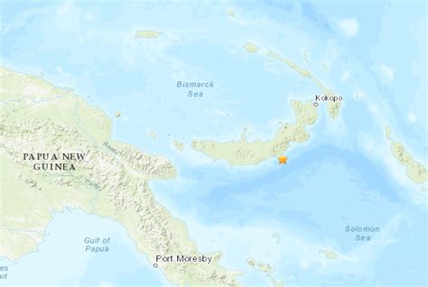 Papua New Guinea Earthquake Magnitude 54 Quake Strikes Off Island